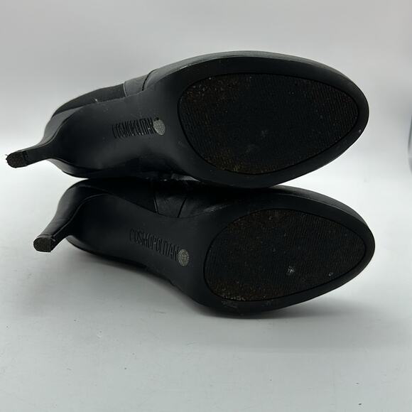 COSMOPOLITAN Black Faux Leather Over Knee High Heel Boots Shoes Size‎ 6.5 - Picture 7 of 8